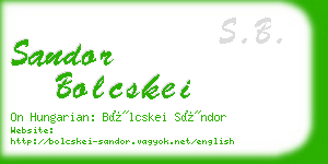 sandor bolcskei business card